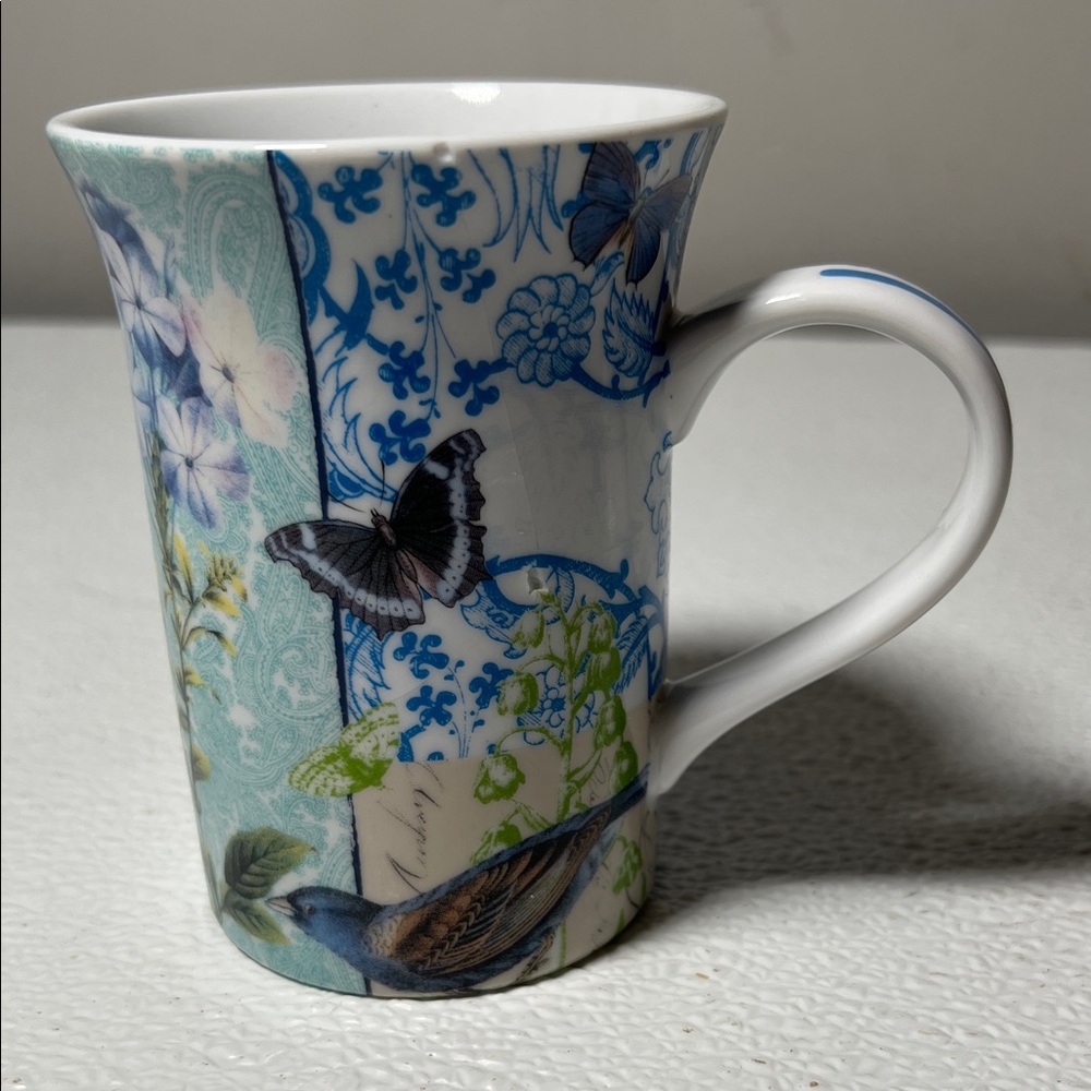 Punctuate by Barnes & Noble Floral and Butterfly Ceramic Mug